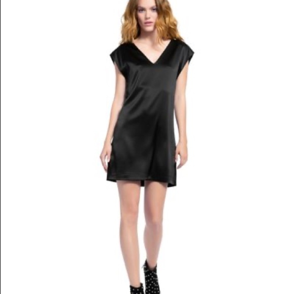 ALICE + OLIVIA Carita Satin Tie Back Mini Dress - Picture 2 of 12